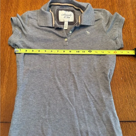 Abercrombie & Fitch Heather Gray Polo, A&F Y2K Millennial fashion - Picture 6 of 7